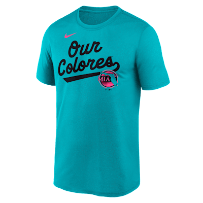 売れ筋商品|||ナイキ Tシャツ トップス レディース Men's Light Blue Miami Marlins New Legend Wordmark T-shirt Light Blue Men's Miami Marlins Nike Blue Authentic Collection Velocity